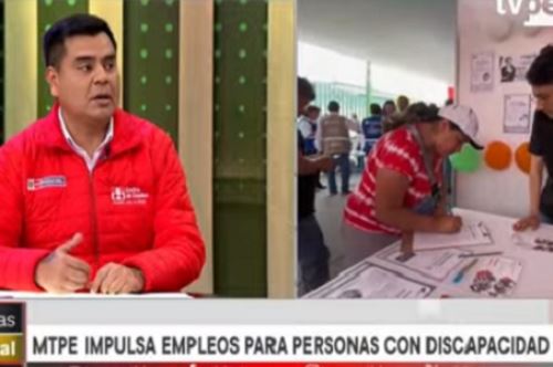 Director de Promoción y Capacitación laboral del Ministerio de Trabajo y Promoción del Empleo (MTPE), John Marquina. Foto: Captura TV.