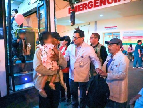 Los niños de Amazonas, aquejados con diversas enfermedades, reciben atención especializada en el Hospital del Niño de San Borja. ANDINA/Difusión