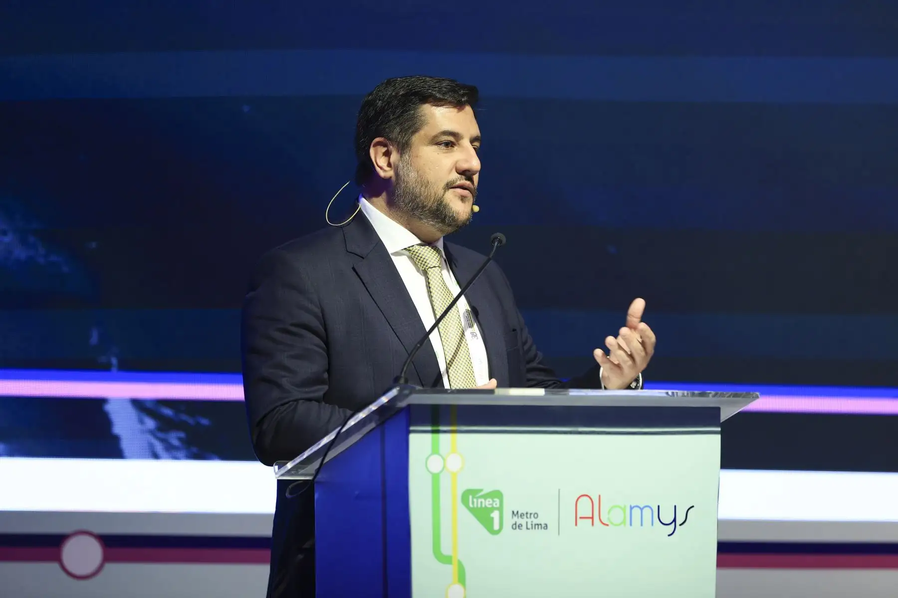 Michael Cerqueira, Presidente da Companhia Paulista de Trens Metropolitanos, Sao Paulo, Brasil, participa en el 38° Congreso Anual y Asamblea General de la Asociación Latinoamericana de Metros y Subterráneos (ALAMYS). Foto: ANDINA/Jhonel Rodríguez Robles