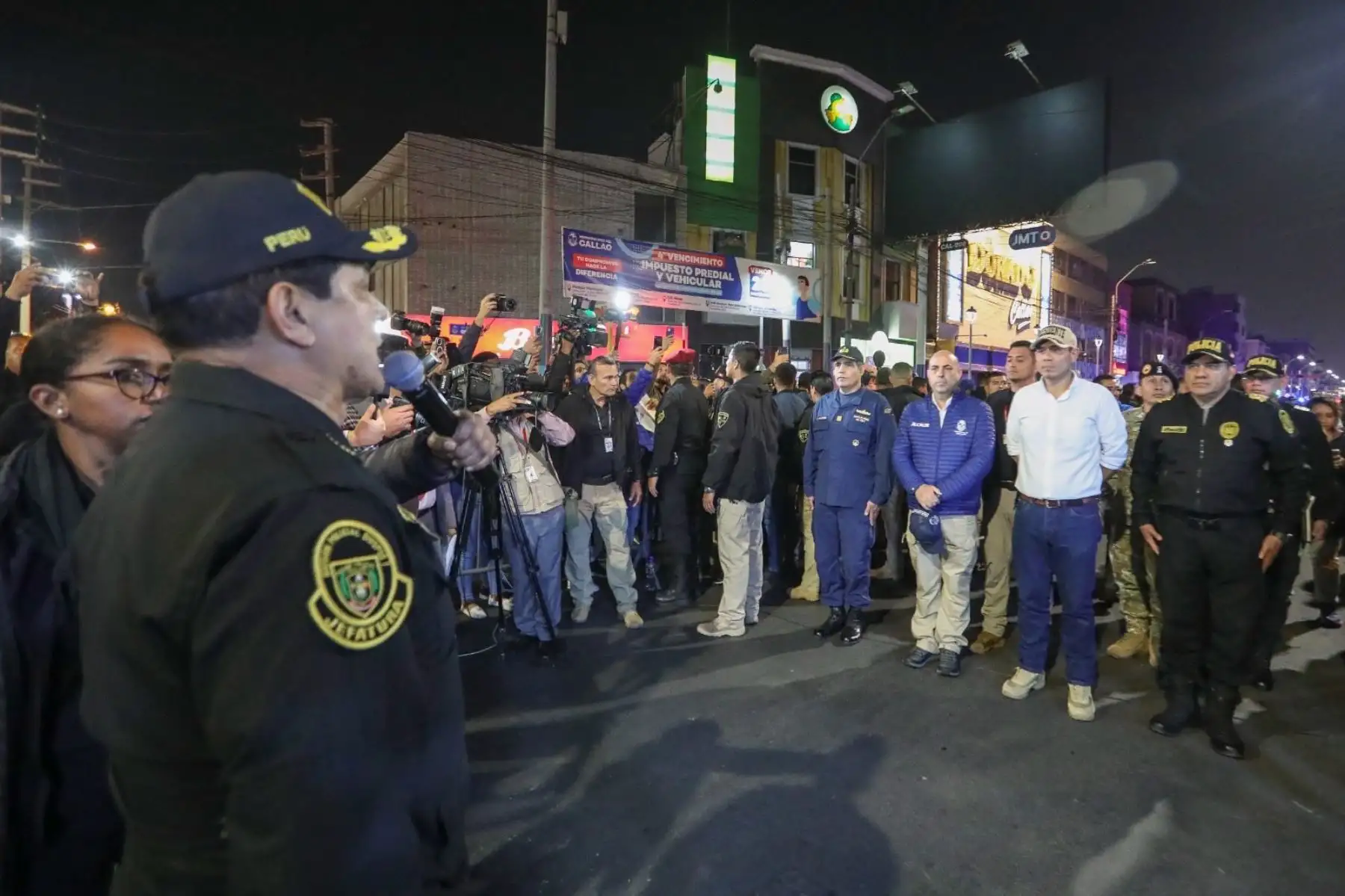 El presidente José Jerí supervisó la implementación del Puesto de Comando Temporal del Callao, reafirmando el compromiso del Ejecutivo con la seguridad ciudadana. Foto: ANDINA/Prensa Presidencia