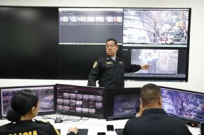 La Agencia Andina visitó el Centro de Monitoreo de Seguridad de la Policía Nacional. Foto: ANDINA/Daniel Bracamonte