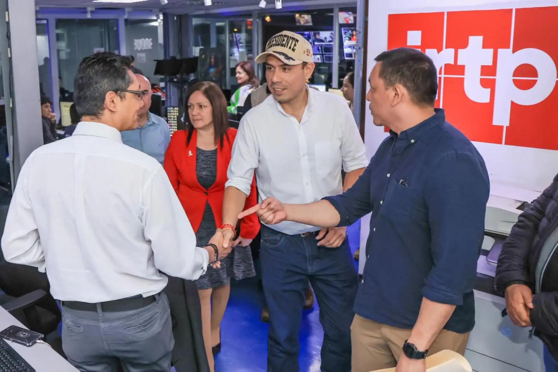 El presidente de la república, José Jerí, visitó las instalaciones del Instituto Nacional de Radio y Televisión del Perú. Foto: ANDINA/Prensa Presidencia