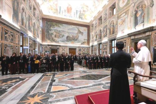 Directora del INSN - San Borja se reúne con papa León XIV en foro médico en El Vaticano. Foto: ANDINA/Difusión.