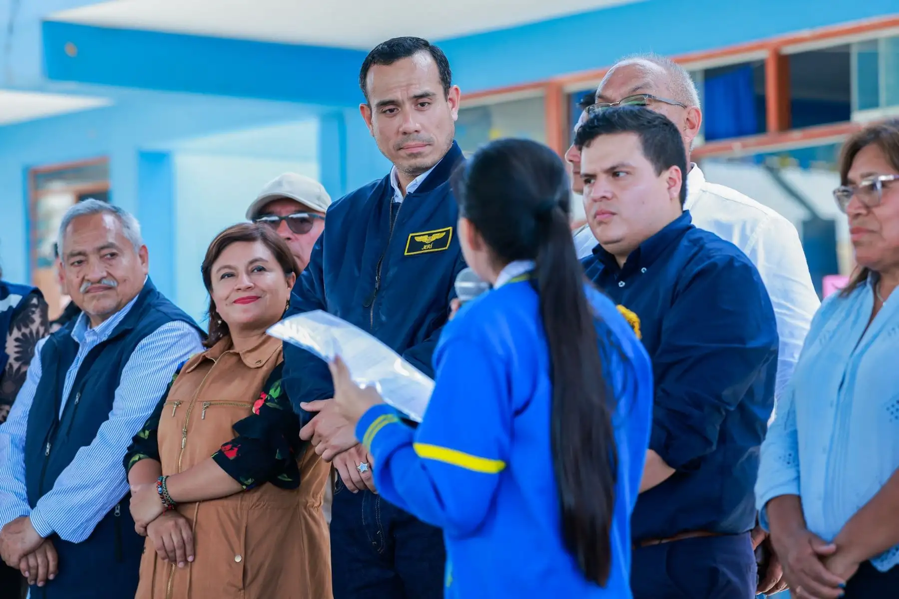 Como parte de las actividades oficiales en La Libertad, el presidente José Jerí supervisó las instalaciones de la I.E. 81019 Josefina Gutiérrez Fernández en Chocope, donde compartió con los estudiantes de la emblemática institución educativa y destacó la importancia de brindar una educación de calidad y con valores patrióticos para la formación de mejores ciudadanos. Foto: ANDINA/Prensa Presidencia