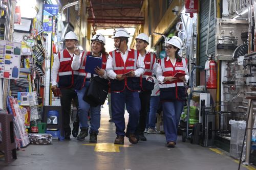 Personal de Sunafil visitó centro comercial Las Malvinas. Foto: ANDINA/Juan Carlos Guzmán