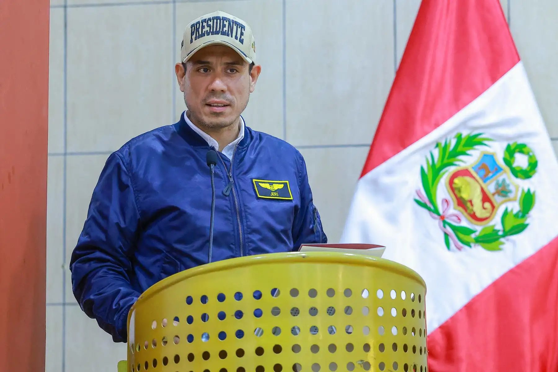 El presidente de la república, José Jerí, lideró una reunión de trabajo con los miembros de la Cámara de Comercio y Producción de La Libertad.  Foto: ANDINA/Prensa Presidencia
