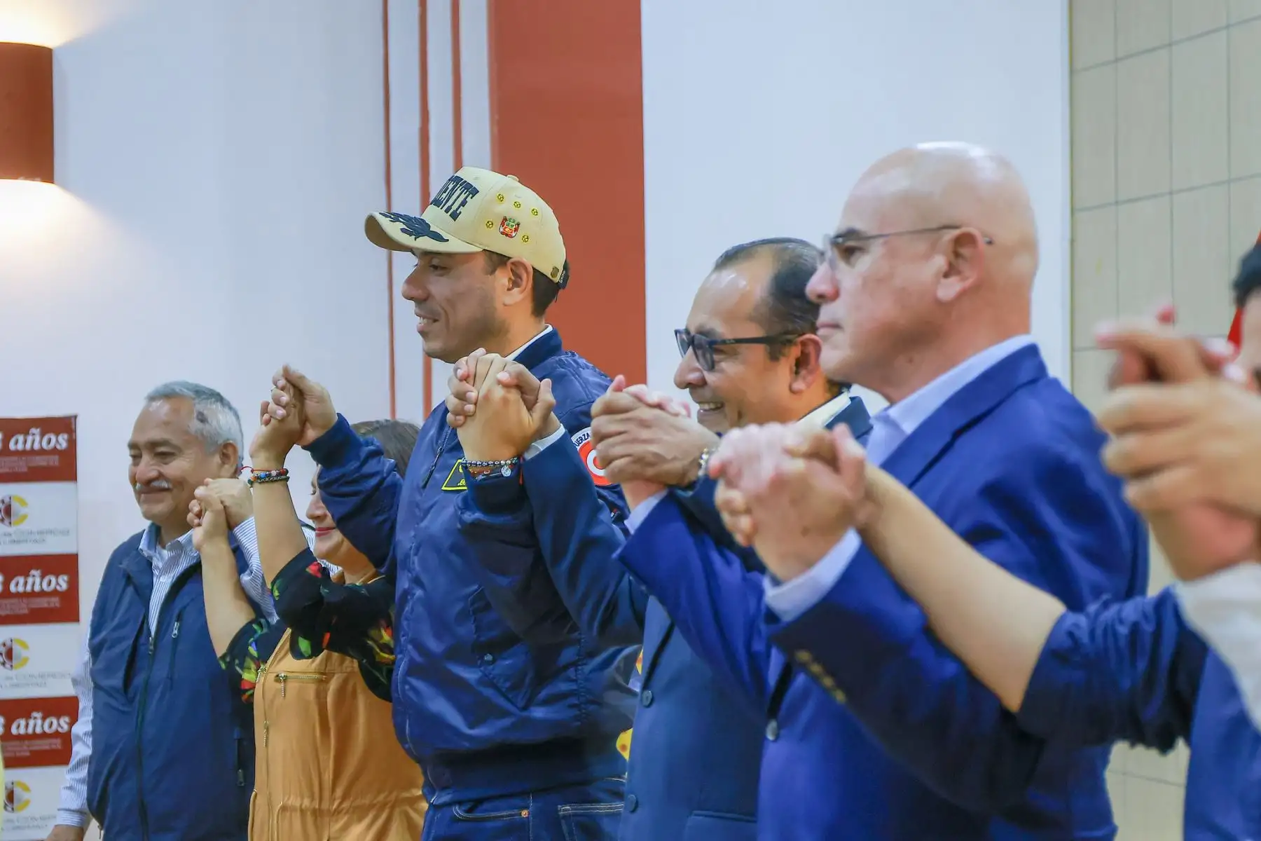 El presidente de la república, José Jerí, lideró una reunión de trabajo con los miembros de la Cámara de Comercio y Producción de La Libertad.  Foto: ANDINA/Prensa Presidencia