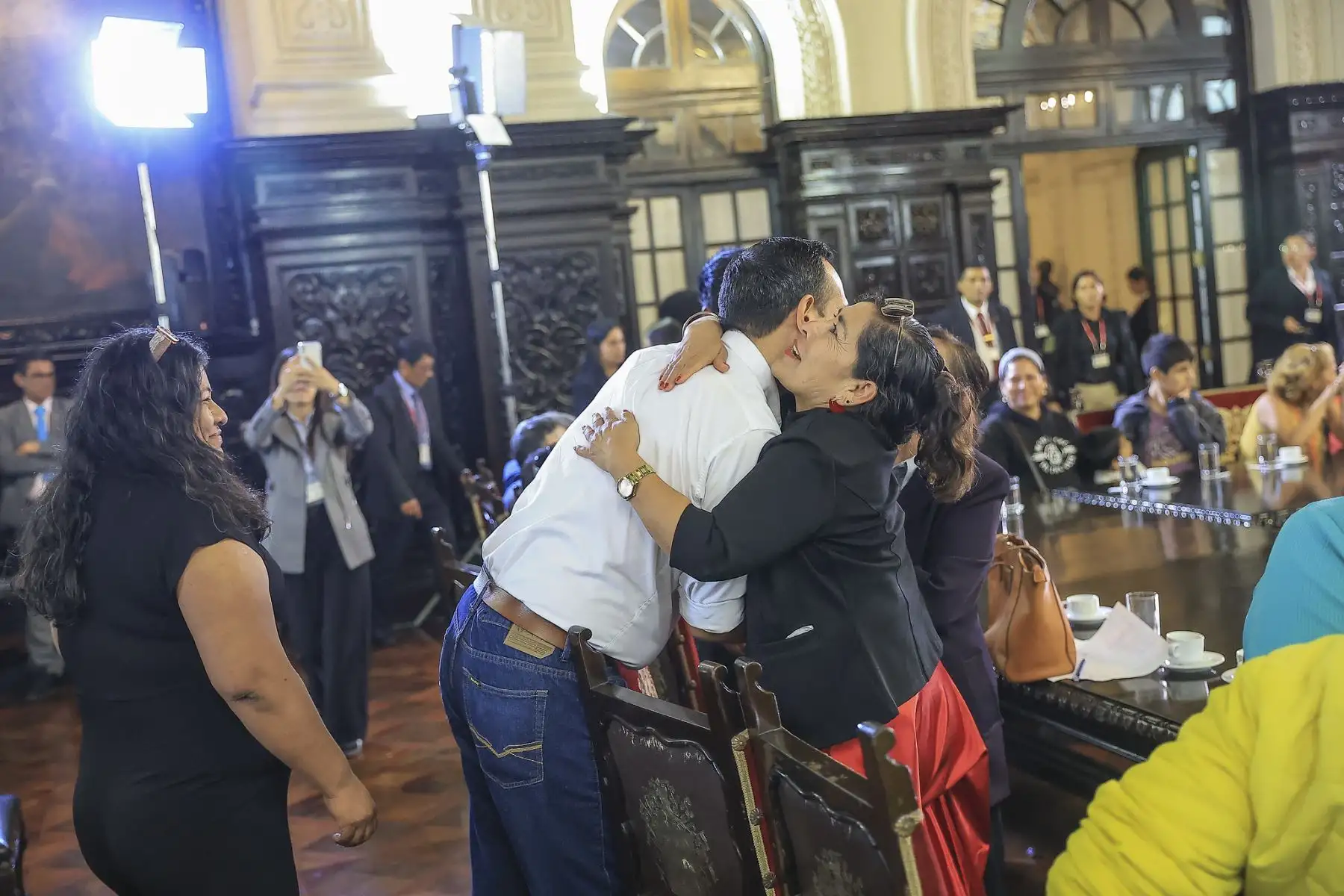 Presidente José Jerí sostiene reunión de trabajo con dirigentes del Consejo Nacional para la Integración de la Persona con Discapacidad en Perú. Foto: ANDINA/Prensa Presidencia