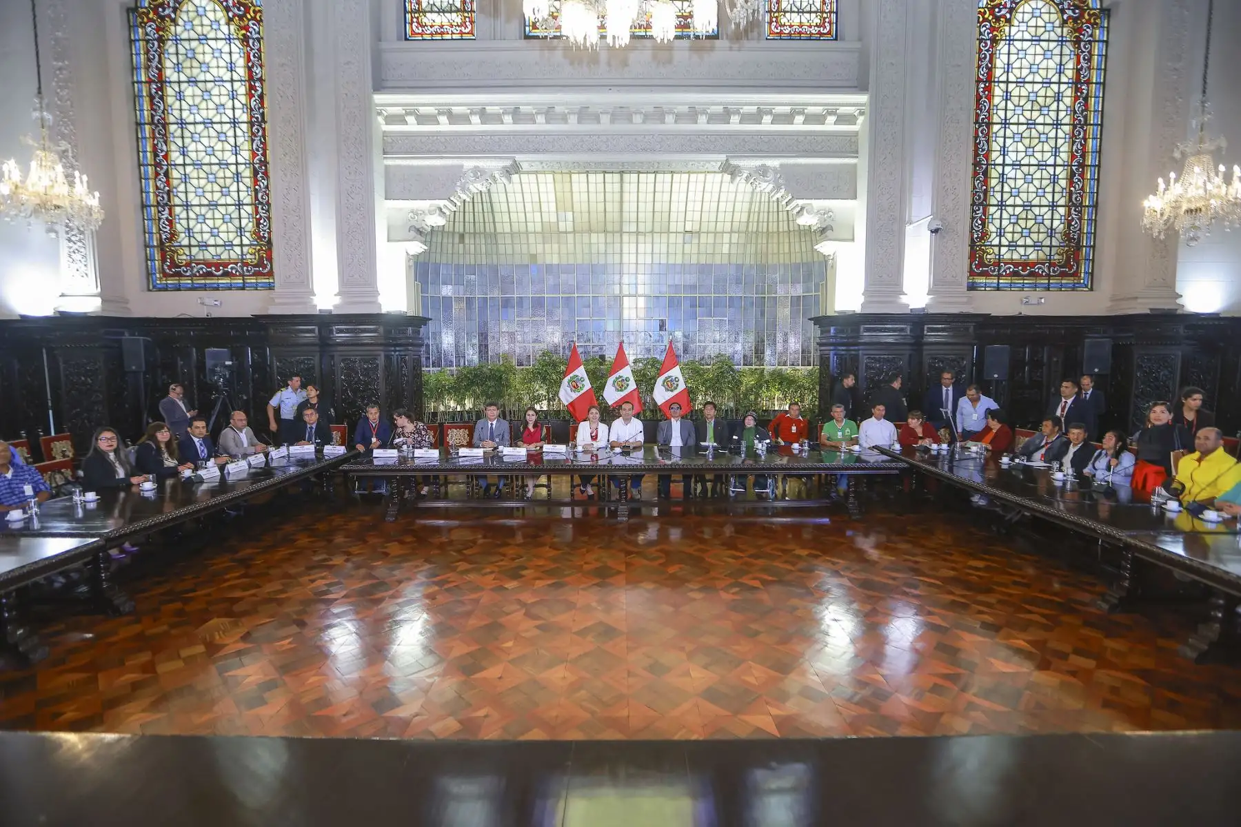 Presidente José Jerí sostiene reunión de trabajo con dirigentes del Consejo Nacional para la Integración de la Persona con Discapacidad en Perú. Foto: ANDINA/Prensa Presidencia