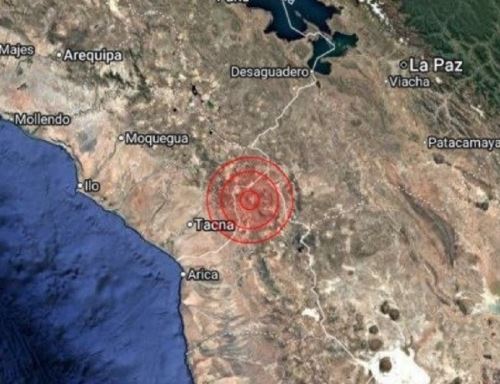 El epicentro del temblor de magnitud 4.0 se localizó en Chile cerca de la frontera con Perú, cerca de la ciudad de Tarata, región Tacna.