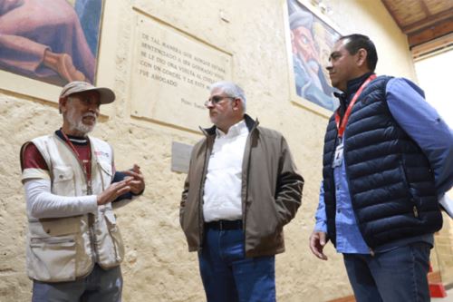 Una comitiva del Ministerio de Comercio Exterior y Turismo (Mincetur) y el Ministerio de Cultura (Mincul) inspeccionó el buen estado de las mejoras a los servicios turísticos en el Cuarto del Rescate, uno de los monumentos históricos más emblemáticos de Cajamarca.