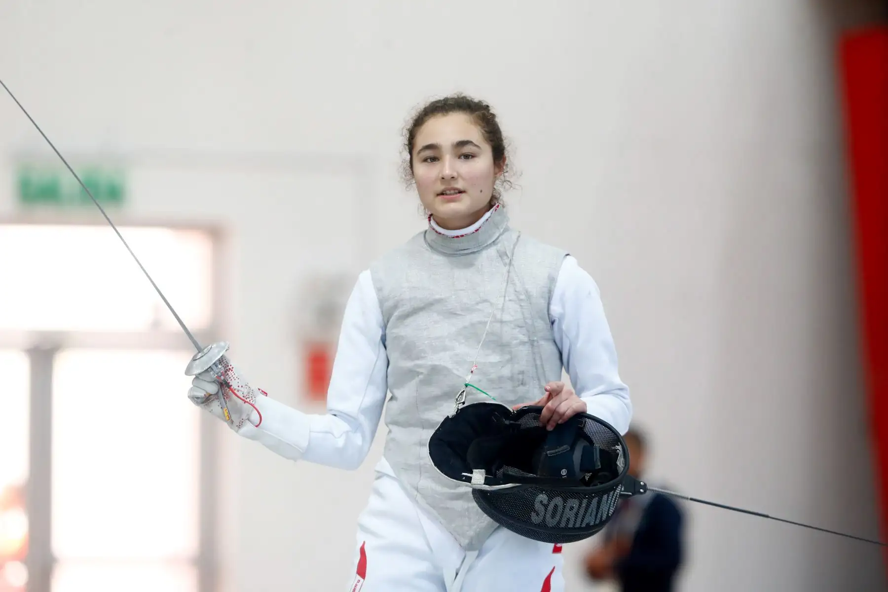 Cuatro deportistas peruanos participaron en las competencias de Esgrima de los XX Juegos Bolivarianos Ayacucho - Lima 2025, en las categorías de espada individual masculina y florete individual femenina, durante la jornada del lunes 24 de noviembre de 2025, desde el Polideportivo 1 de la Villa Deportiva Nacional VIDENA de San Luis. Foto: ANDINA/Daniel Bracamonte