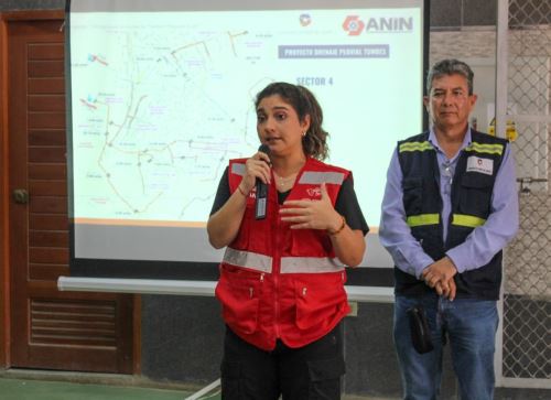 ANIN socializa avances del drenaje pluvial de Tumbes en zonas de Pueblo Nuevo y Pampa Grande. ANDINA/Difusión
