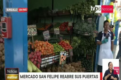 Mercado San felipe en Surquillo. Foto: Captura TV