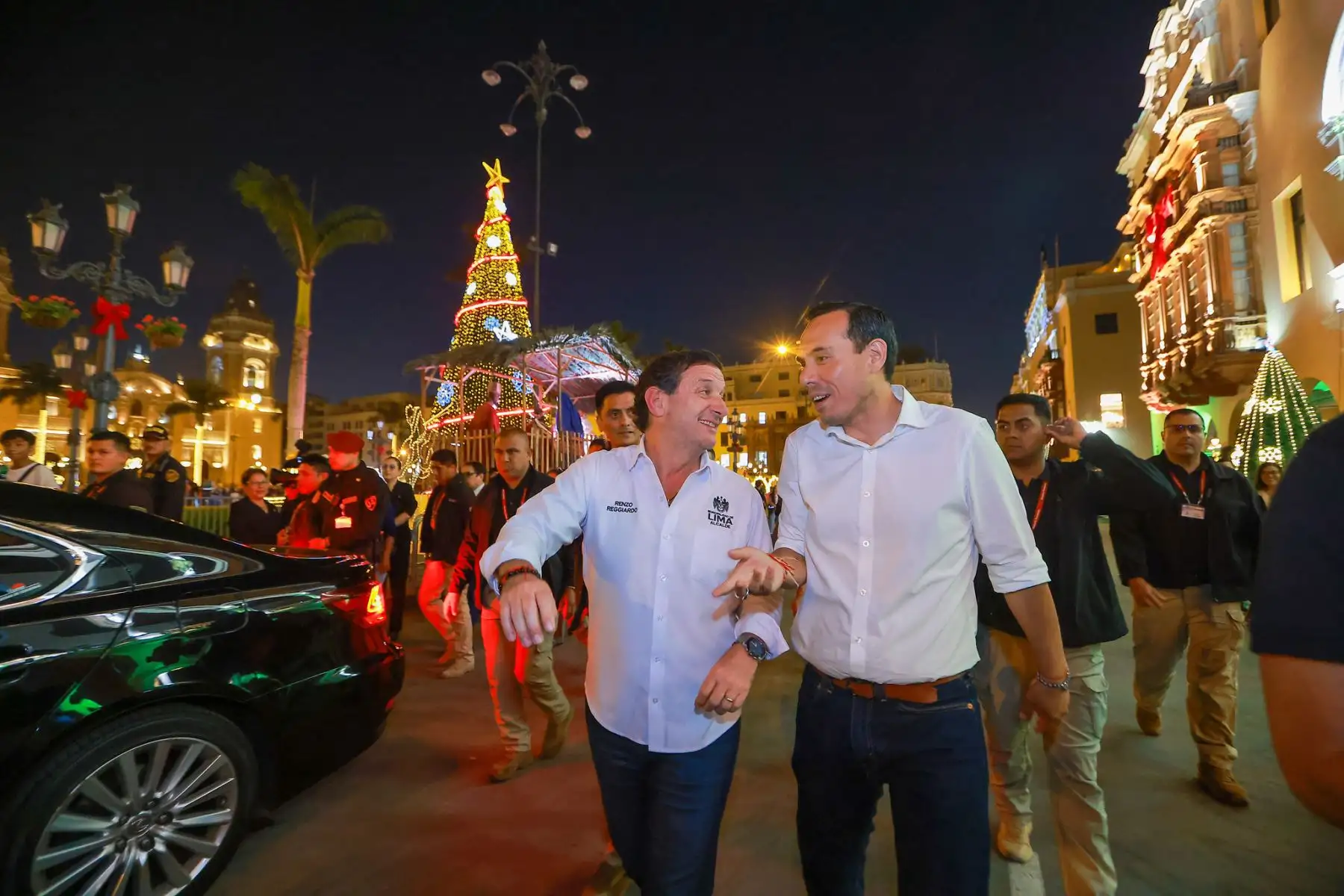 Presidente José Jerí participa del encendido del Árbol de Navidad en la Plaza de Armas. Foto: ANDINA/Prensa Presidencia