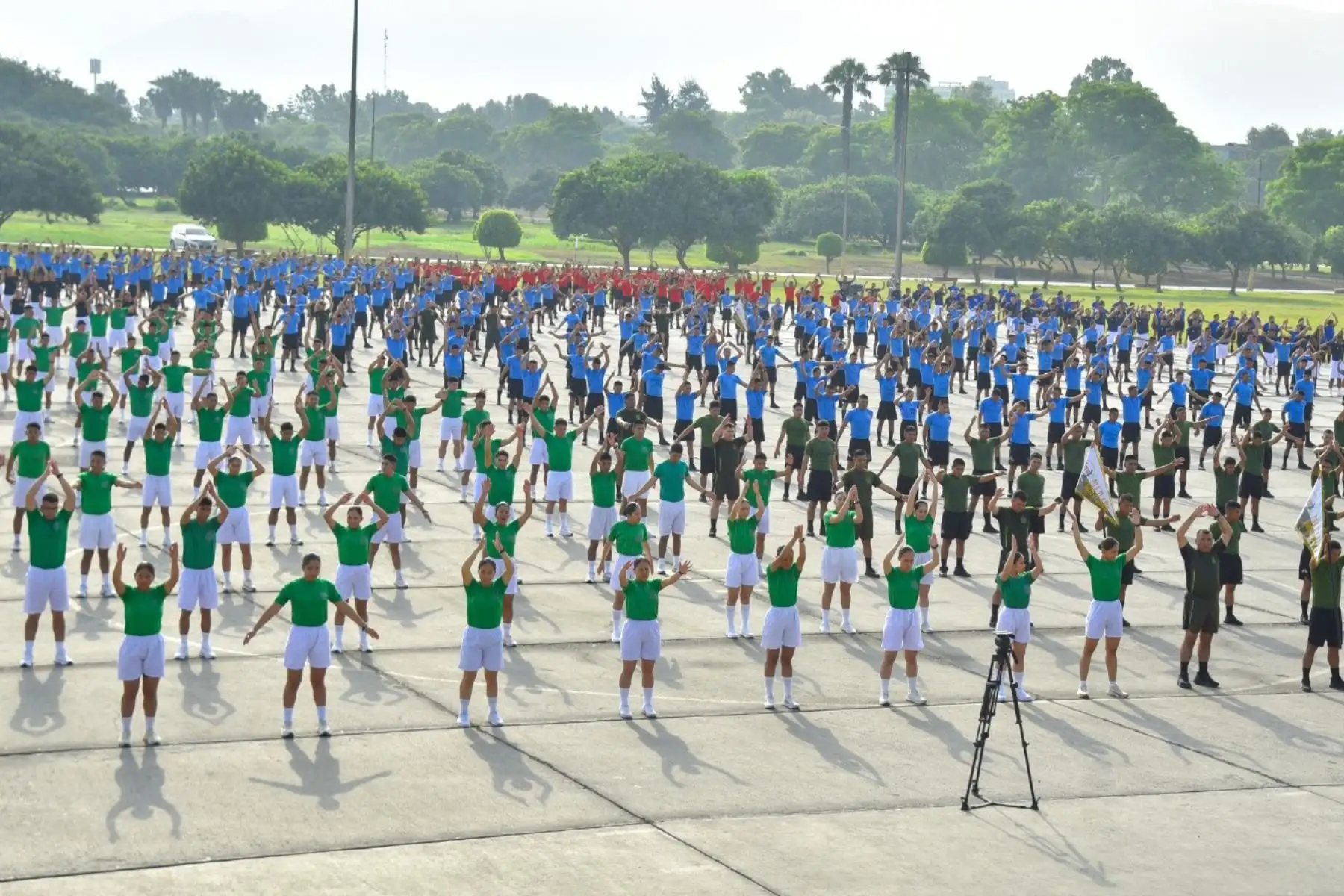 Presidente de la república encabezó el evento deportivo en el Cuartel General del Ejército, con la participación de los altos mandos de las Fuerzas Armadas. Foto: ANDINA/ Prensa Presidencia