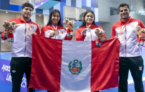 La delegación peruana de clavados dejó una buena impresión en los Juegos Bolivarianos Ayacucho-Lima 2025