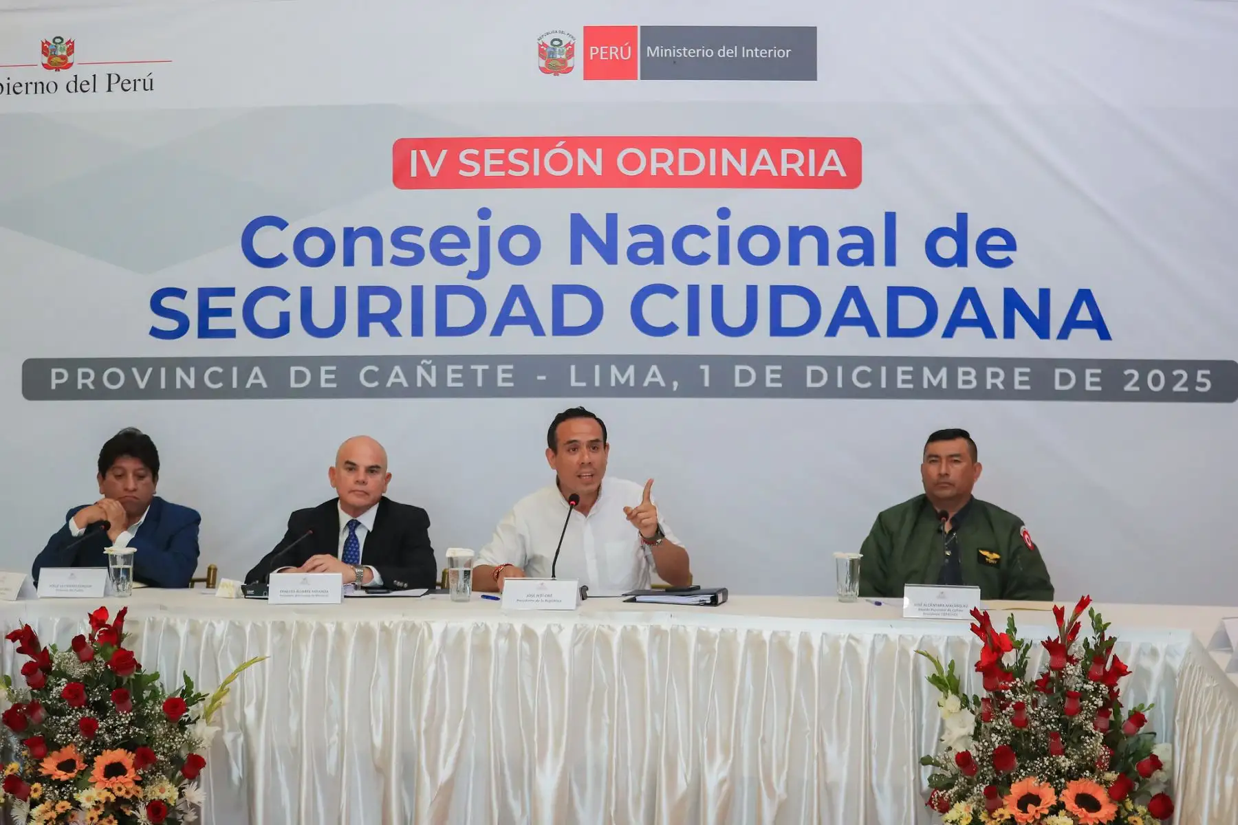 El presidente de la república, José Jerí,lidera sesión del Consejo Nacional de Seguridad Ciudadana (Conasec) 2025.
Foto: ANDINA/Prensa Presidencia.