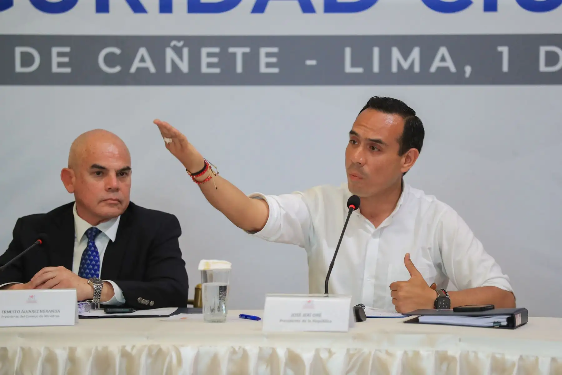 El presidente de la república, José Jerí,lidera sesión del Consejo Nacional de Seguridad Ciudadana (Conasec) 2025.
Foto: ANDINA/Prensa Presidencia.
