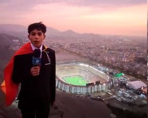 Cliver Huamán, natural de Andahuaylas, viajó a Lima para narrar la Libertadores con apoyo de su comunidad. Foto:Facebook