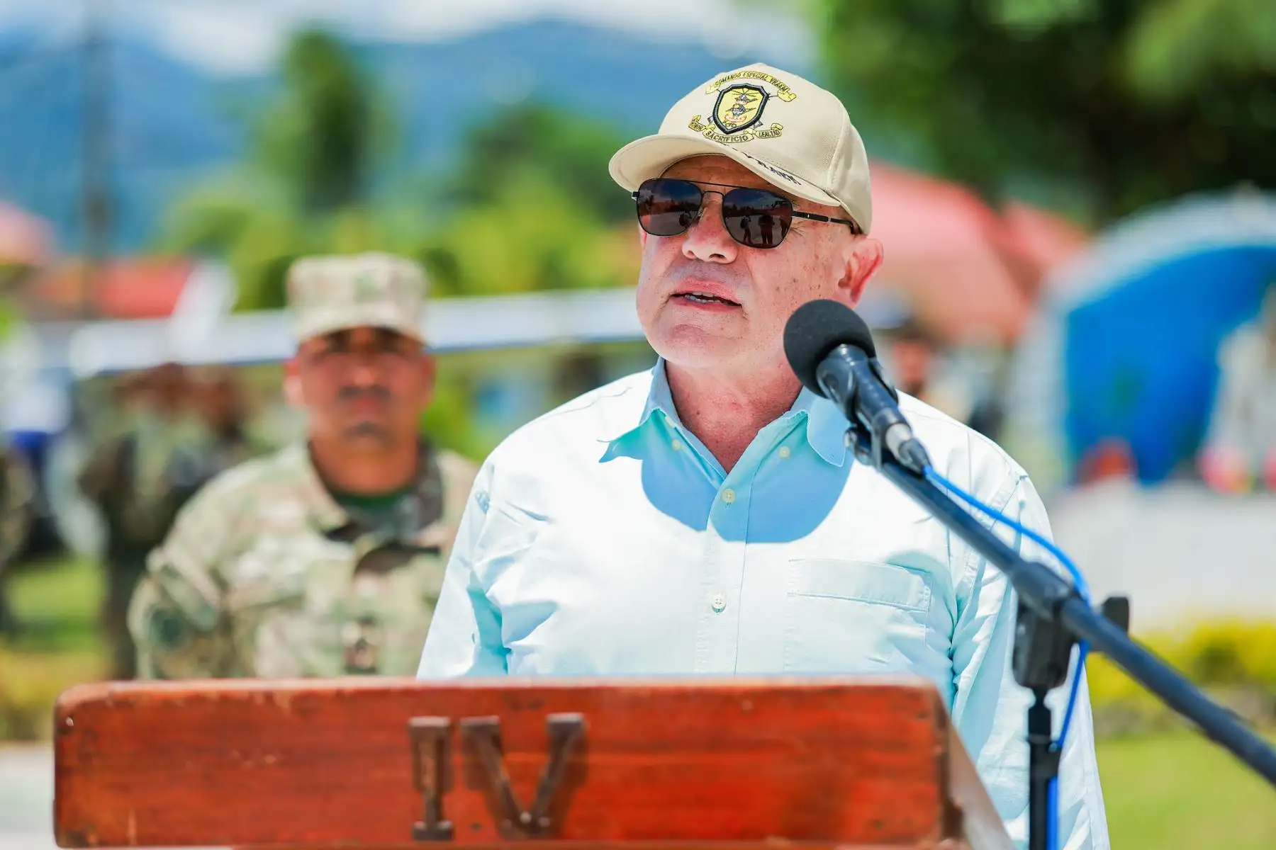 El presidente José Jerí llegó a la sede del Comando Especial del Vraem (CE-VRAEM), en Pichari, Cusco. Foto: ANDINA/Prensa Presidencia
