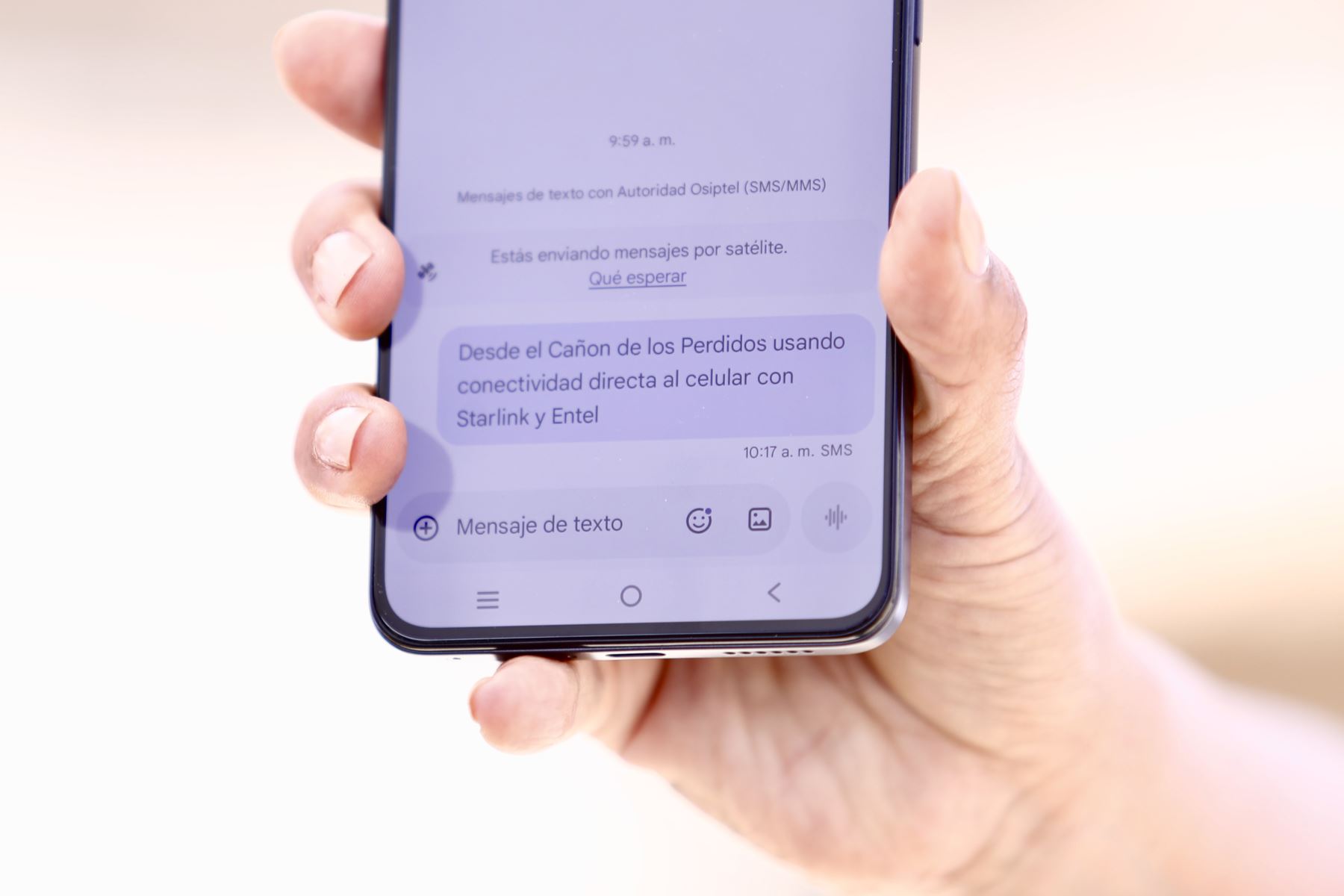 La solución busca complementar las redes móviles existentes y ofrecer una alternativa para comunicarse en emergencias, en viajes o en actividades en zonas remotasANDINA/Daniel BracamonteANDINA/Daniel Bracamonte