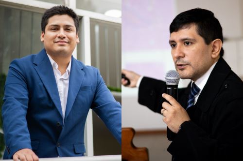 David Requena Anicama y Manuel Carrasco Chamorro egresaron de la Facultad de Ciencias Biológicas (Andina / Difusión)