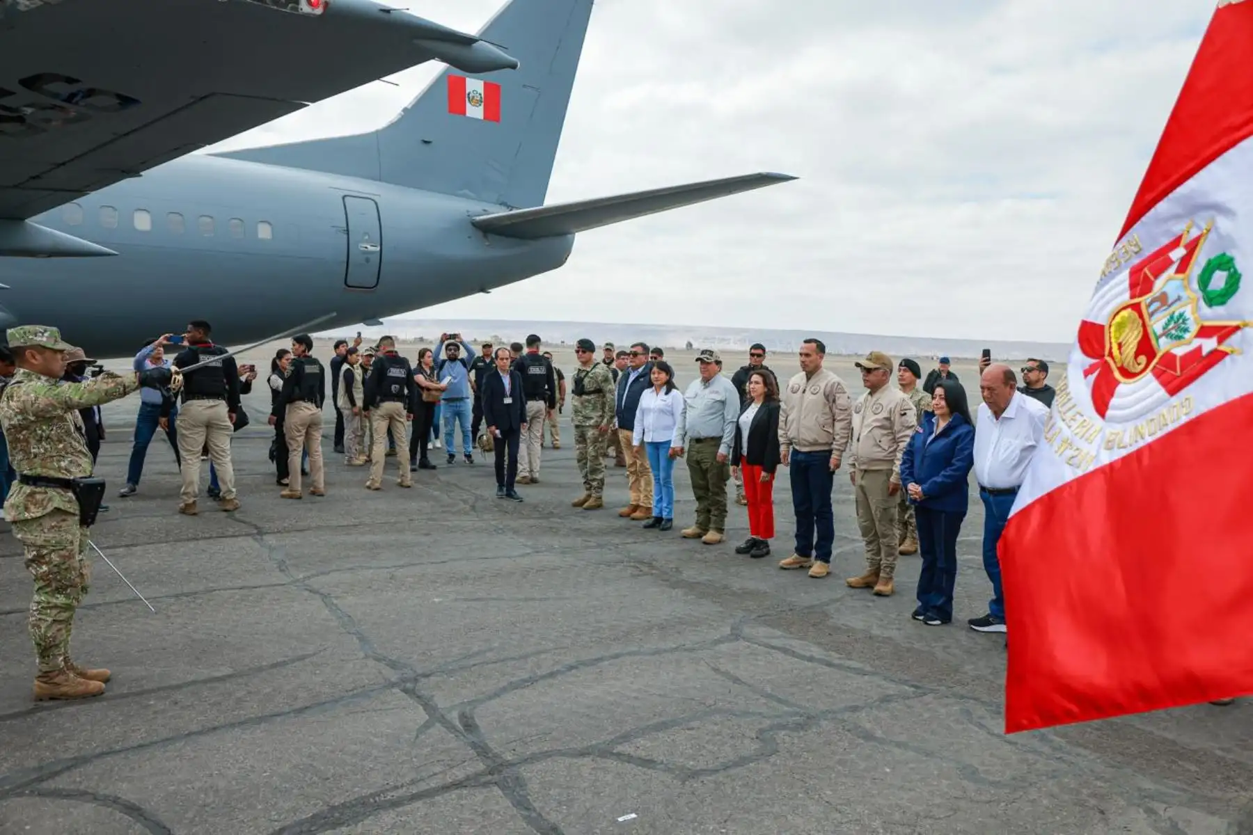 El presidente de la República, José Jerí, llegó a Tacna para cumplir una serie de actividades como parte del acercamiento del Estado con las regiones. Foto: ANDINA/Prensa Presidencia