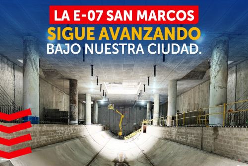 Línea 2 del Metro: Estación San Marcos alcanza 84% de avance en obras civiles. Foto: ANDINA/Difusión.