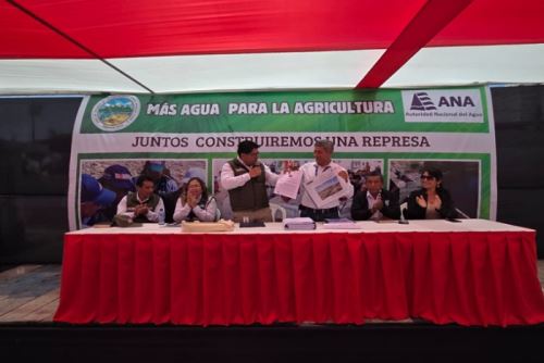 Represa beneficiará a más de 7 mil agricultores. La Autoridad Nacional del Agua (ANA) suscribirá un convenio para desarrollar los estudios a nivel de perfil.