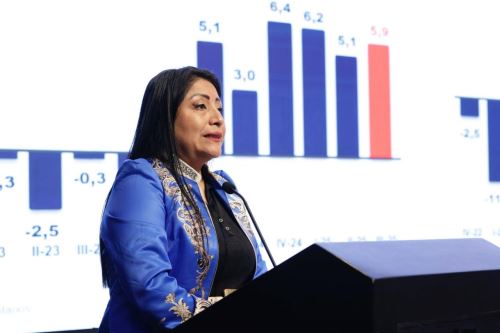 La ministra de Economía y Finanzas, Denisse Miralles, participa en foro “Perú Sustainable Social Infrastructure & Clean Energy”. ANDINA/Difusión