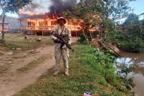 FF.AA. destruyen logística del narcotráfico por más de S/. 1 millón en la Amazonía
