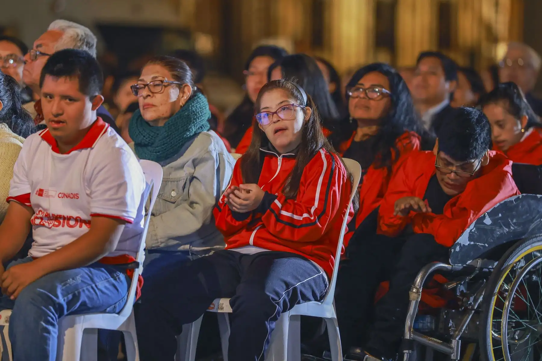 El presidente de la República, José Jerí, junto a ministros de Estado y beneficiarios del Conadis, participaron en una actividad oficial en Palacio de Gobierno denominada “Magia de inclusión - Transformando vidas y uniendo corazones", el jueves 4 de diciembre de 2025, conmemorando el Día de la Persona con Discapacidad. Foto: ANDINA/Presidencia