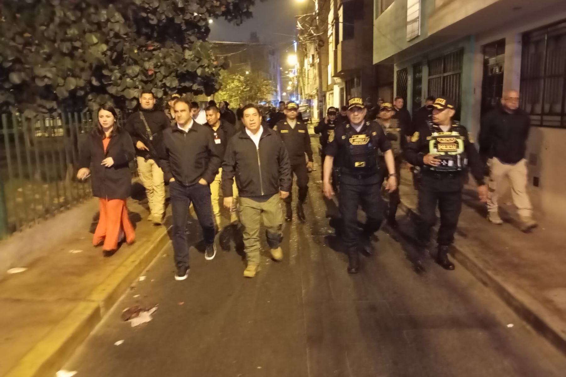 Ministros Tiburcio y Fernández supervisan operativo contra el crimen en Lima Metropolitana. Foto: ANDINA/Difusión