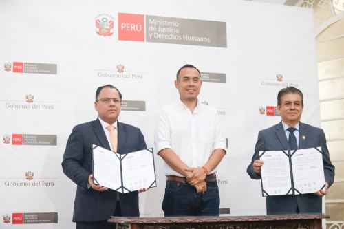 Suscripción del convenio interinstitucional entre el Ministerio de Justicia y Derechos Humanos y el Ministerio Público