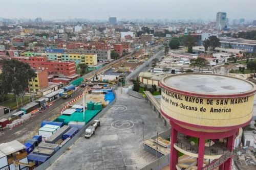 Estación San Marcos avanza 84 % y se prepara para obras de arquitectura y accesos. Foto: Difusión