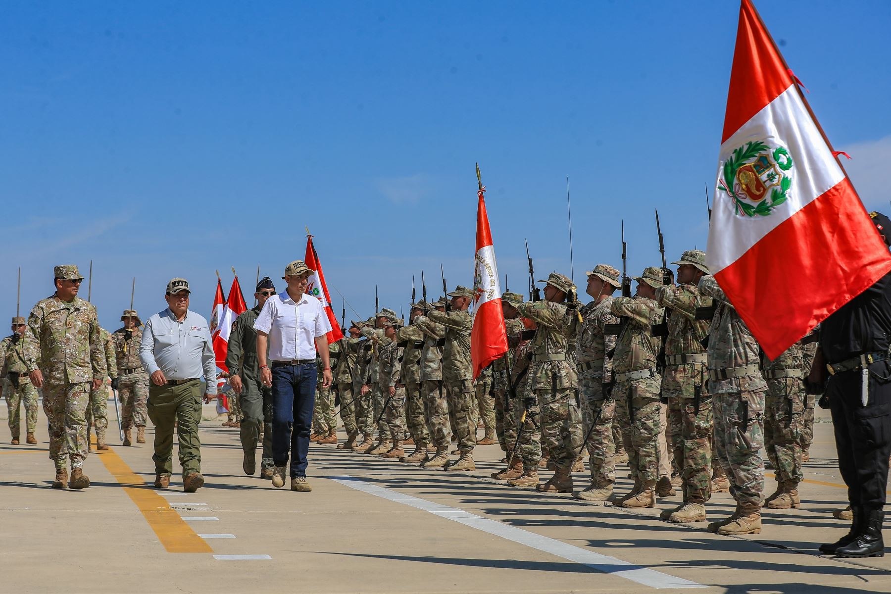 Llegada del presidente José Jerí Oré a la región Piura. Foto: Presidencia de la República/Difusión.