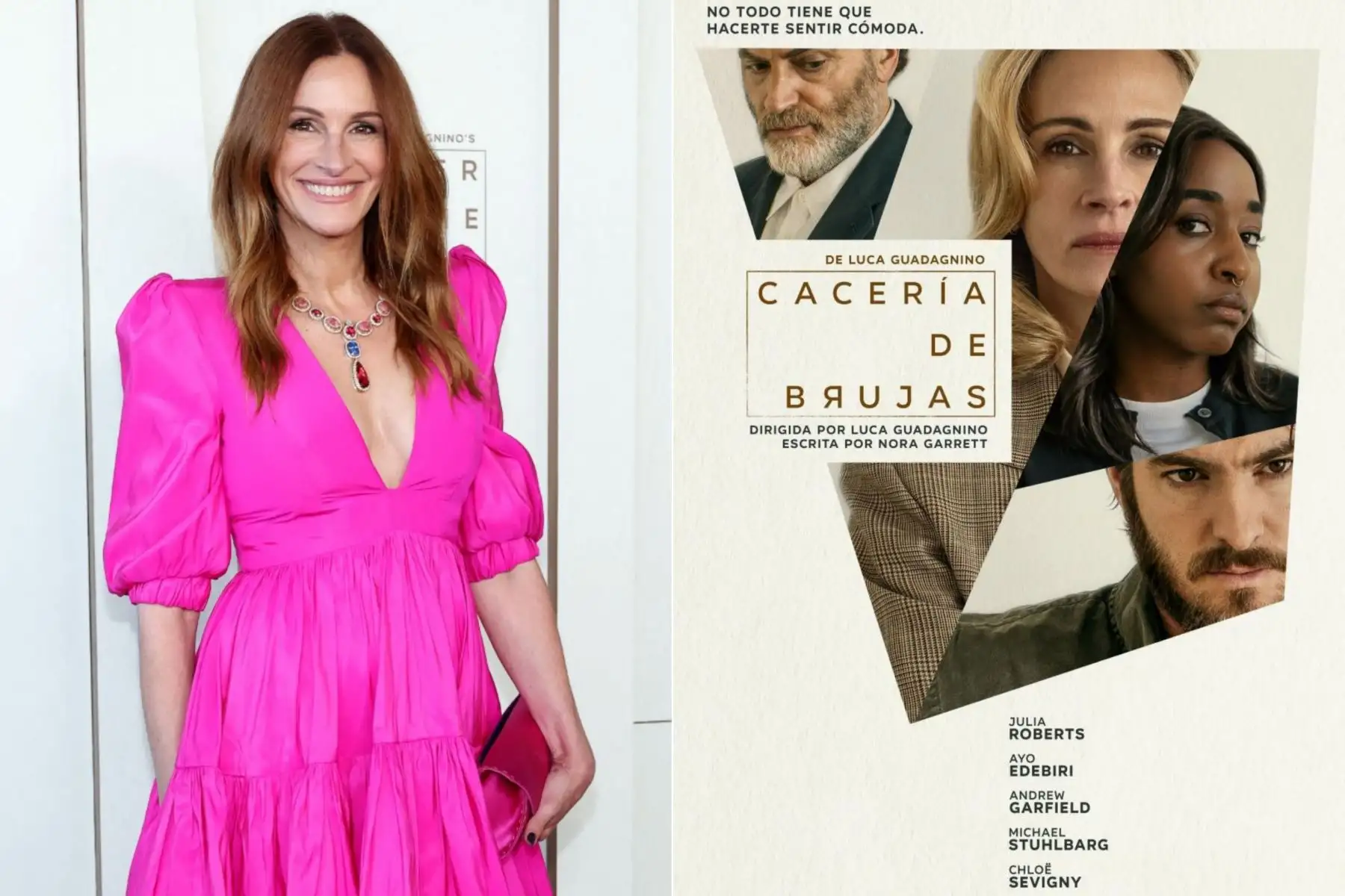 La actriz estadounidense Julia Roberts vuelve a brillar en los Globos de Oro 2026 con su nominación por After the Hunt, un drama en el que ofrece una interpretación sólida y profundamente matizada. Su candidatura reafirma su vigencia como una de las figuras más respetadas de Hollywood y su influencia perdurable en el cine contemporáneo. Foto: Composición digital con fotos de AFP y Difusión