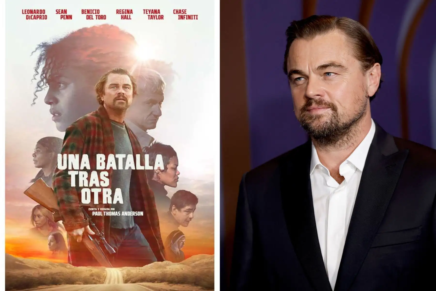 El actor estadounidense Leonardo DiCaprio vuelve a figurar entre los nominados a los Globos de Oro 2026 gracias a su papel en One Battle After Another, una sátira política en clave de comedia donde interpreta a un estratega atrapado en un torbellino de ambición, poder e intrigas mediáticas. Su actuación combina ironía y precisión dramática, rasgos que han impulsado su candidatura y consolidan su presencia entre los favoritos de la temporada. Foto: Composición digital con fotos de AFP y Difusión