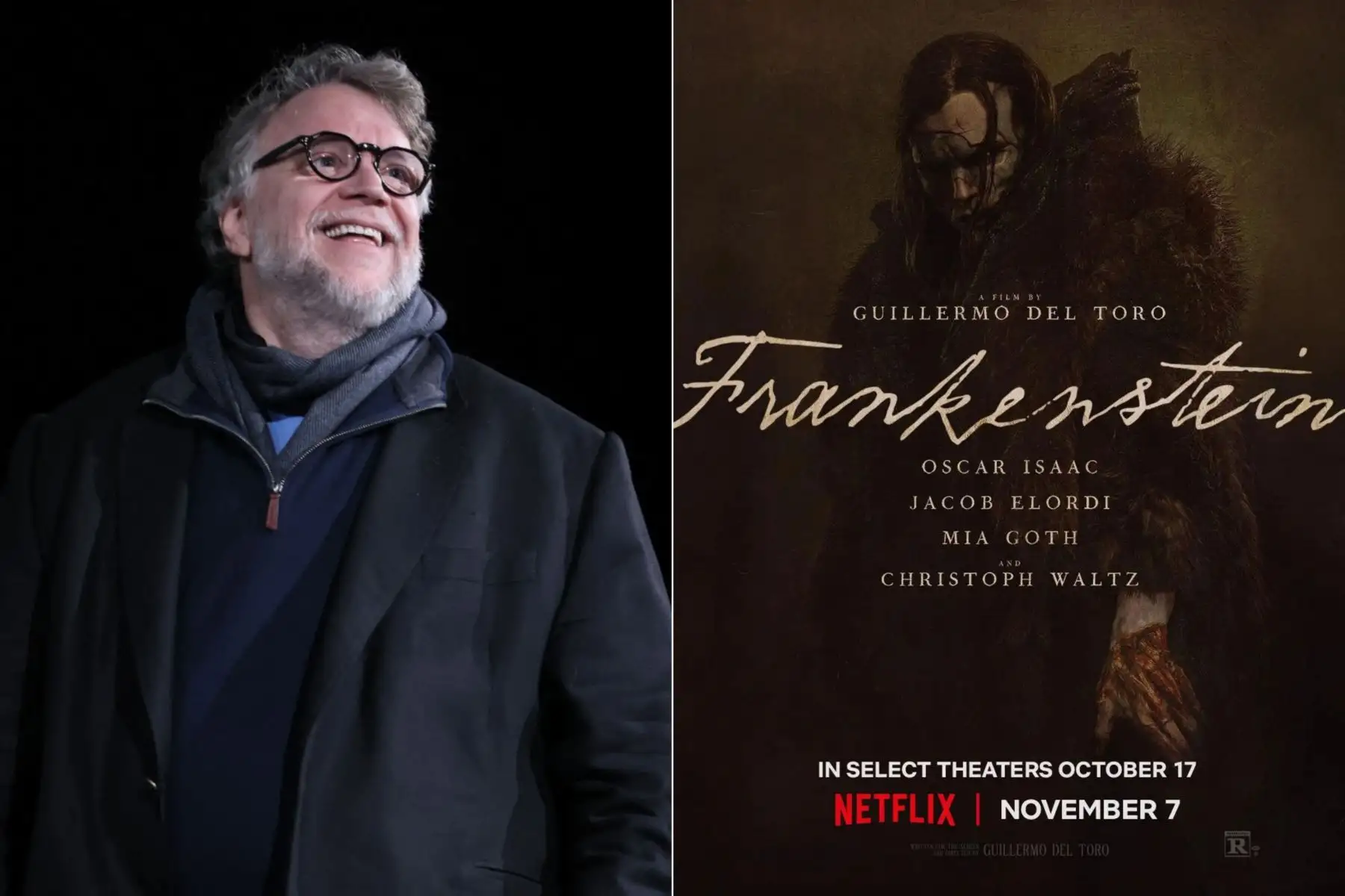 El cineasta mexicano Guillermo del Toro lidera la presencia latinoamericana en los Globos de Oro 2026 con su nominación a Mejor Director por Frankenstein. También destacan las candidaturas de Oscar Isaac, Diego Luna y la producción española Sirât. En la competencia general, la película más nominada es One Battle After Another, que suma nueve candidaturas en total.. Foto: Composición digital con fotos de AFP y Difusión