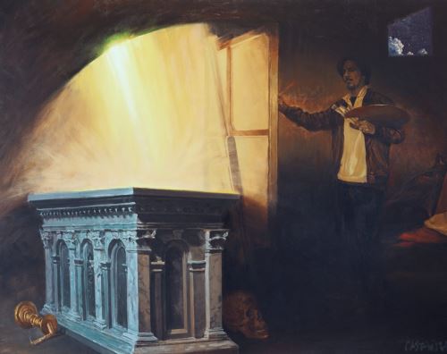 Altar vacío, óleo sobre lienzo de Antonio Castañeda