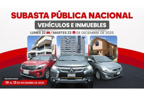 Pronabi abre inscripciones para participar en la gran subasta nacional de vehículos e inmuebles incautados. Foto: Difusión