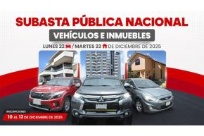 Pronabi abre inscripciones para participar en la gran subasta nacional de vehículos e inmuebles incautados. Foto: Difusión