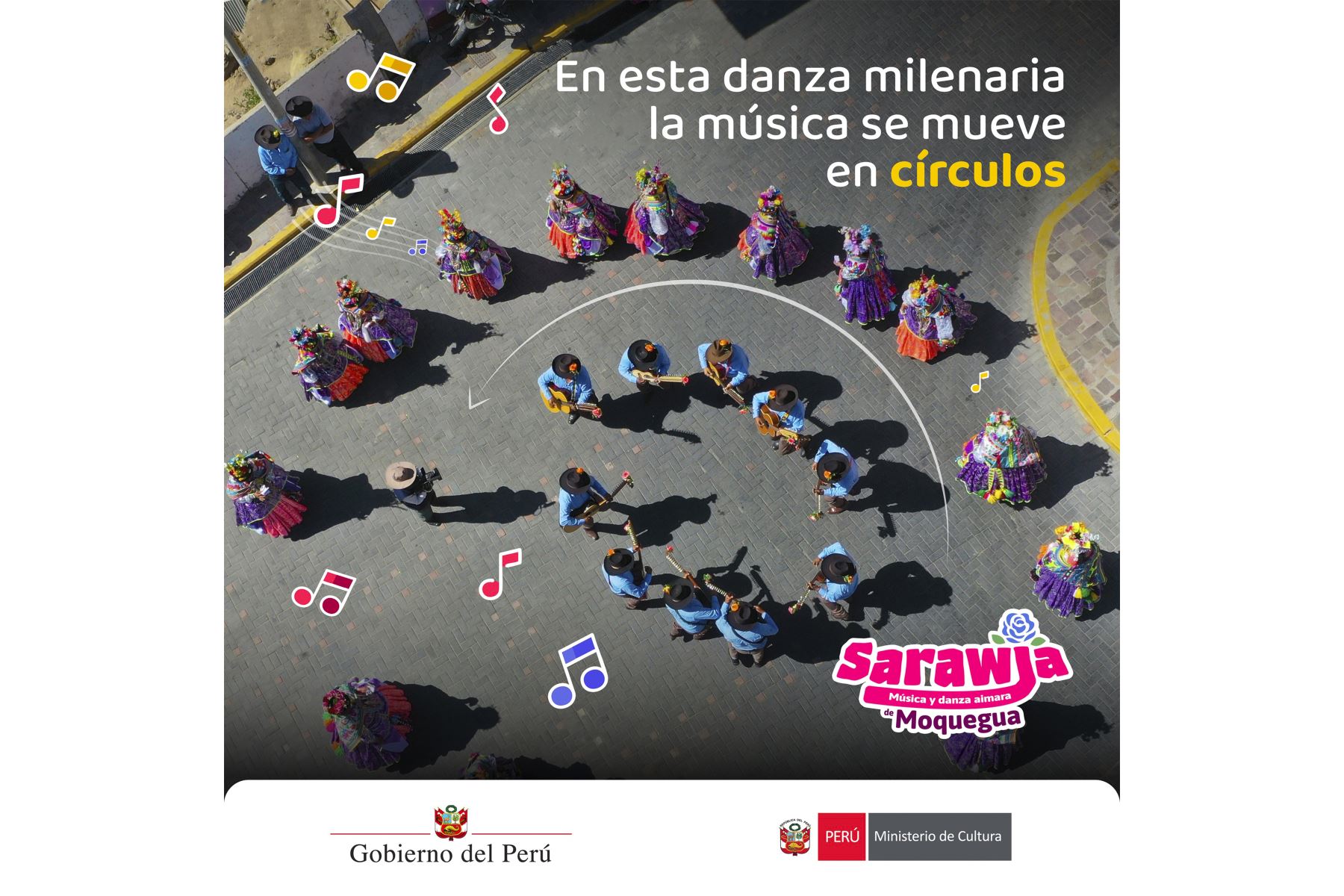 La práctica es ejecutada por grupos de danza circular conocidos como "ruedas", debido a que su coreografía incluye movimientos en filas paralelas o círculos concéntricos.  Foto: ANDINA/Difusión