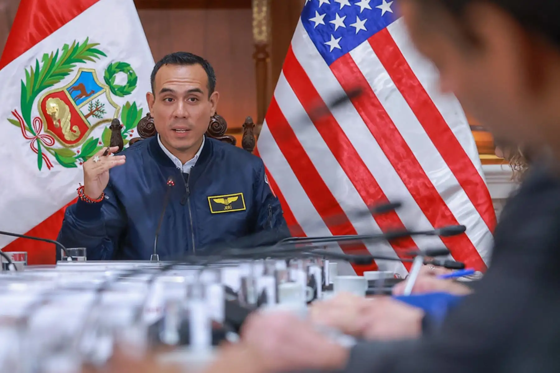 Presidente Jerí lidera reunión con delegación del FBI y expertos en seguridad ciudadana.
Foto: ANDINA/Prensa Presidencia