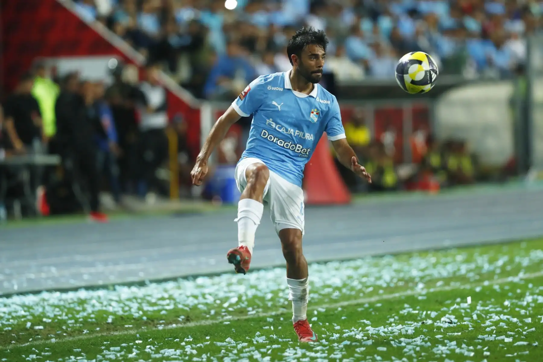 Desde el Estadio Nacional de Lima, Sporting Cristal le gana 1-0 a Cusco FC con gol de Santiago González en el partido de ida para definir el segundo puesto de la Liga 1 y su pase directo a la fase de grupos de la Copa Libertadores 2026, el miércoles 10 de diciembre de 2025. Foto: ANDINA/Daniel Bracamonte