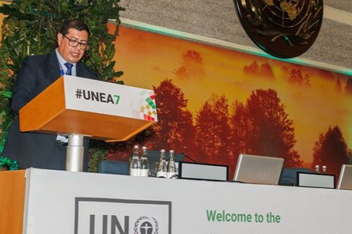 El ministro del Ambiente, Miguel Espichán, sostuvo  que el Perú respalda la adopción de un instrumento jurídicamente vinculante sobre la contaminación por plásticos. Foto: Minam