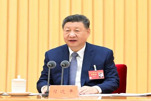 Xi Jinping,  presidente chino, pronuncia discurso en la Conferencia Central de Trabajo Económico anual, en Beijing. Foto: Xinhua