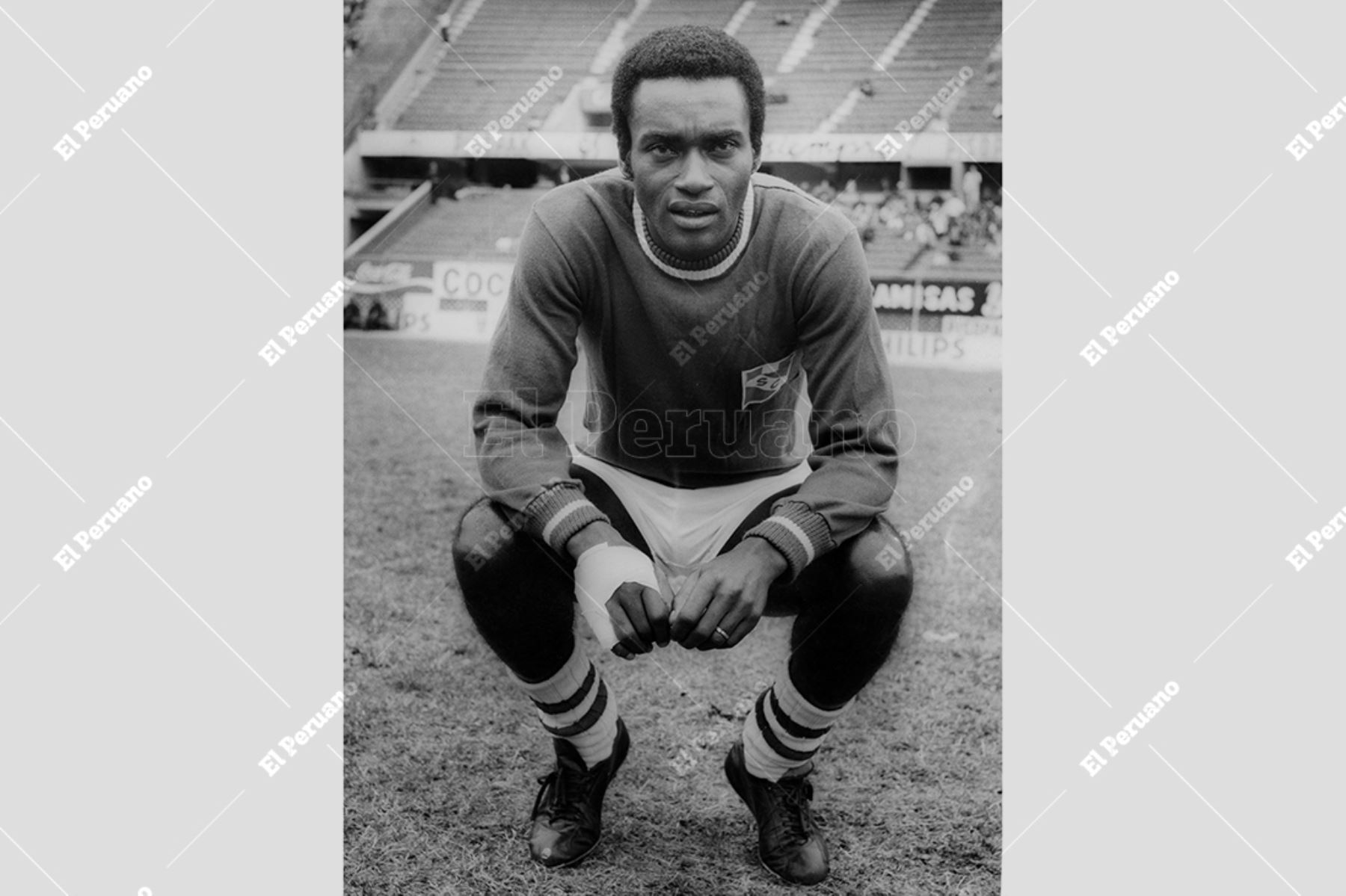 Lima - 18 octubre 1976 / Delantero Alberto Gallardo, ídolo de Sporting Cristal. Foto: Archivo Histórico de El Peruano