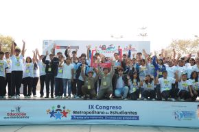 Más de mil escolares líderes de colegios públicos de Lima Metropolitana participaron en el IX Congreso Metropolitano de Estudiantes “Frente a la violencia, jóvenes con propósito”. Foto: ANDINA/Difusión